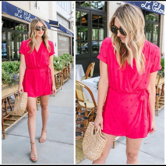 Anthropologie Pink Greenbriar Embroidered Romper - Picture 2 of 4